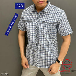 Рубашка мужская в клетку