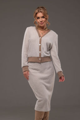 Костюм Galean Style 903.1 бежевый/елочка