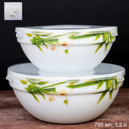 Форма для холодца с крышкой 2 предмета / SW2A (6773) /уп 18/ Бамбук с орхидеей/ 740066