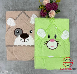 Полотенце - уголок махровые с капюшоном