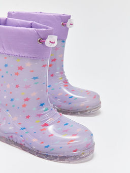 Bask?l? K?z ?ocuk Ya?mur Botu - Waikiki фото 3