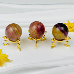 Шар из камня Флюорит на подставке