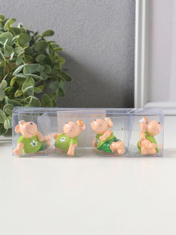 Набор фигурок 4 шт. «Барашки в нарядах с ромашками», полистоун, 2×4.5×3 см