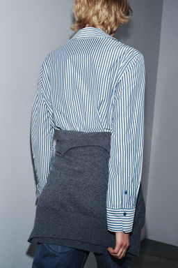 ZW COLLECTION STRIPED FLOWING SHIRT - Zara фото 10