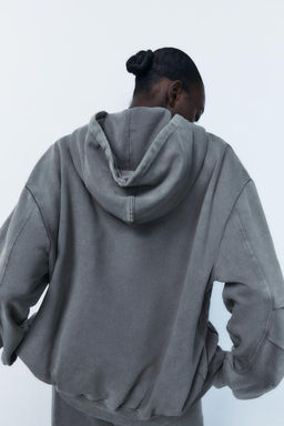 OVERSIZE ZIP-UP HOODIE - Zara фото 6