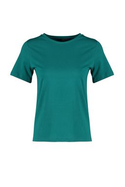 Zumrut Yesili %100 Pamuk Basic Bisiklet Yaka Orme T-Shirt TWOSS23TS00000