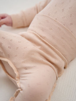 Ползунки Нюд из ажурного хлопка 0+ - Bungly фото 4