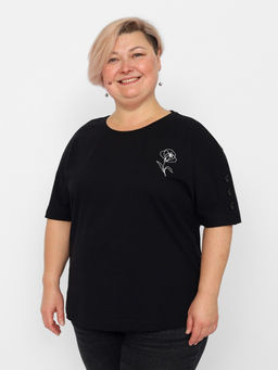 CRB wear/FSLW 60257-22 Футболка женская,черный/Ex.Cherubino