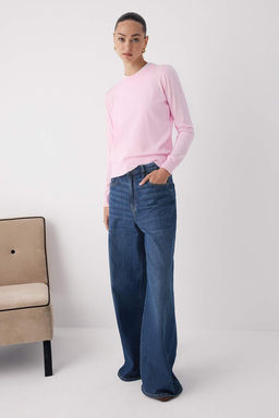 Wardrobe Essentials Pembe Merserize Gorunumlu Ince Basic Triko Kazak | TWOAW26KZ00081 - Trendyolmilla фото 2