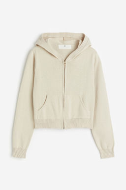 Chaqueta de punto con capucha y cremallera
