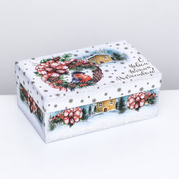 Коробка прямоугольная Зимняя ,27 17 11 см