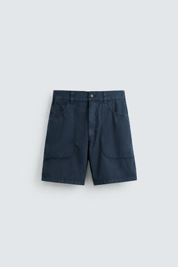 WASHED COTTON BERMUDA SHORTS - Zara фото 27