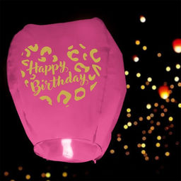 Фонарик желаний Happy birthday, купол,розовый - Страна карнавалия фото 2
