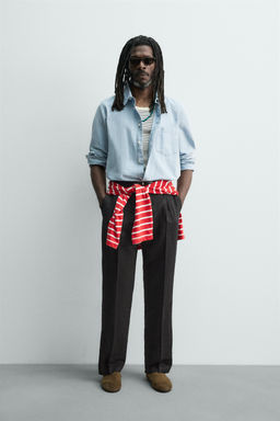 CAMISA JACQUARD DENIM AARON LEVINE X ZARA / Azul claro