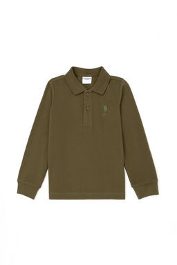 Базовый свитшот цвета хаки для мальчика Неожиданная скидка в корзине