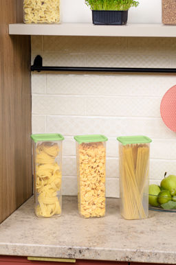 Банка для сыпучих продуктов Sugar&Spice Vanilla квадрат. 1,9л, с гибкой крышкой фисташка SE168610050