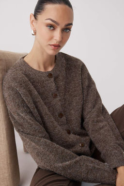 Wardrobe Essentials Vizon Alpaka Yunu Kar?s?ml? Genis Kal?p Triko H?rka | TWOAW26HI00089