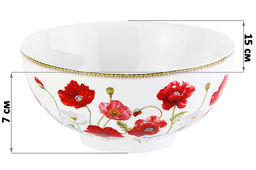 Набор 2 салатников - 15*15*7 см 700 мл Маки NEW BONE CHINA - Elan gallery фото 2