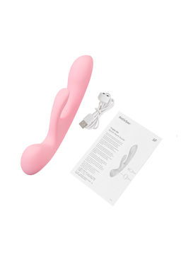 Нереалистичный вибратор Satisfyer Triple Oh, силикон, розовый, 24 см  фото 8