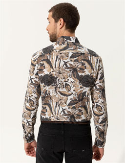 Bej Regular Fit Uzun Kollu G_mlek - Pierre cardin фото 5