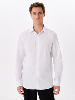 Сорочка мужская длинный рукав GREG 100/237/WH/ZVN STRETCH