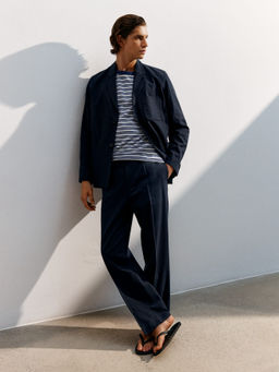 Blazer en mezcla de lino