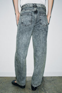 ZW COLLECTION RELAXED FIT MID-WAIST BALLOON JEANS - Zara фото 9