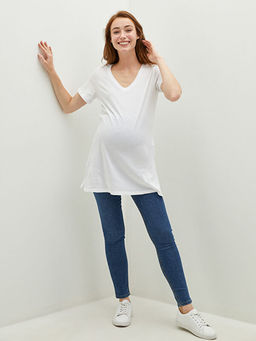 Kar?n Panelli Mercury Skinny Fit Cep Detayl? Hamile Jean Pantolon