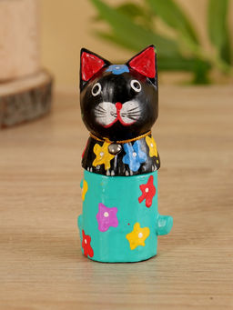 Сувенир «Кот в кастрюльке», 4×4×10 см, дерево