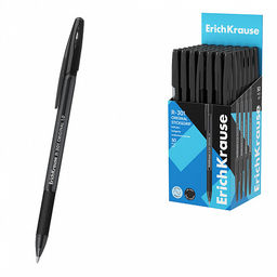 Цена за 50 шт. Ручка шариковая ErichKrause R-301 Stick&Grip Original 1.0, цвет чернил черный (в коробке по 50 шт.) фото 2