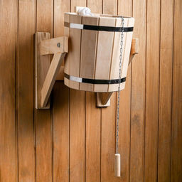 Обливное устройство для бани, 10 л, липа, пластиковая вставка, «Добропаровъ»