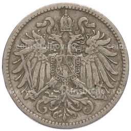 Монета 10 геллеров 1895 года Австрия
