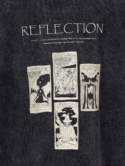 Футболка женская серая с принтом и надписью reflection - Mark formelle фото 3