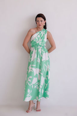 Martichelli Платье зеленое с цветочным принтом  фото 2