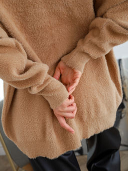 Джемпер вязаный женский SOFT, капучино - Inzibe фото 6