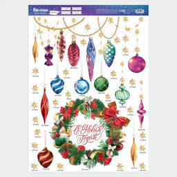 Наклейки на окна многоразовые «Новогоднее настроение», 50×70 см