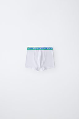 6-14 A?OS/ PACK TRES B?XER TEXTO / Blanco - Zara фото 3