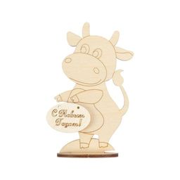 Заготовка для декорирования Mr. Carving ВД-959 Бычок на подставке фанера 12 х 8.5 х 3 см СК/Распродажа