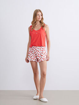 ?ilek Bask?l? Kad?n ?ortlu Pijama Tak?m?