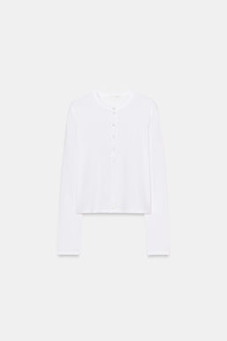 100% COTTON BUTTON-UP T-SHIRT - Zara фото 14