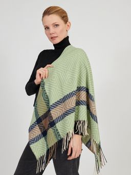 Большой  платок в стиле арт-деко в составе шерсть