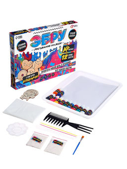 Эбру: рисование на воде, набор для творчества, 12 цветов