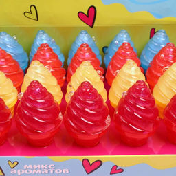 Цена за 24 шт. Блеск для губ детский «Мороженое», МИКС ароматов