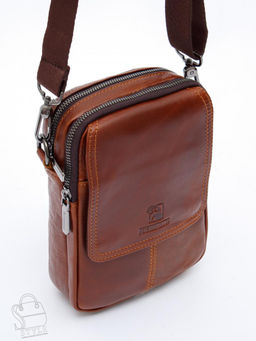 Сумка мужская кожаная 8613S brown Fuzhiniao