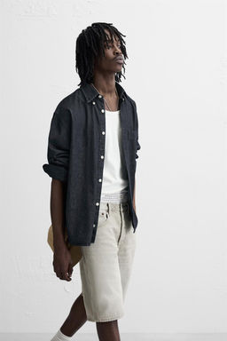 STRAIGHT-LEG DENIM BERMUDA SHORTS - Zara фото 36