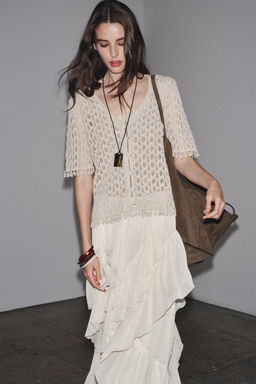 POINTELLE KNIT CARDIGAN - Zara фото 2