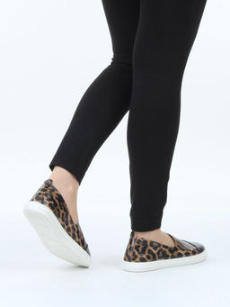 06-H1C-1PC BLACK/LEOPARD Туфли женские (натуральная кожа)