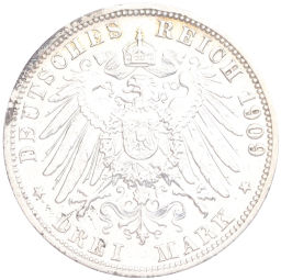 3 марки 1909 года G Германия (Баден)