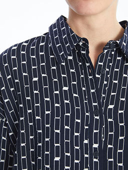 Desenli Oversize Kad?n G?mlek Tunik