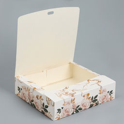 Цена за 2 шт. Коробка подарочная складная, упаковка, 8 марта, золото, 20?18?5 см